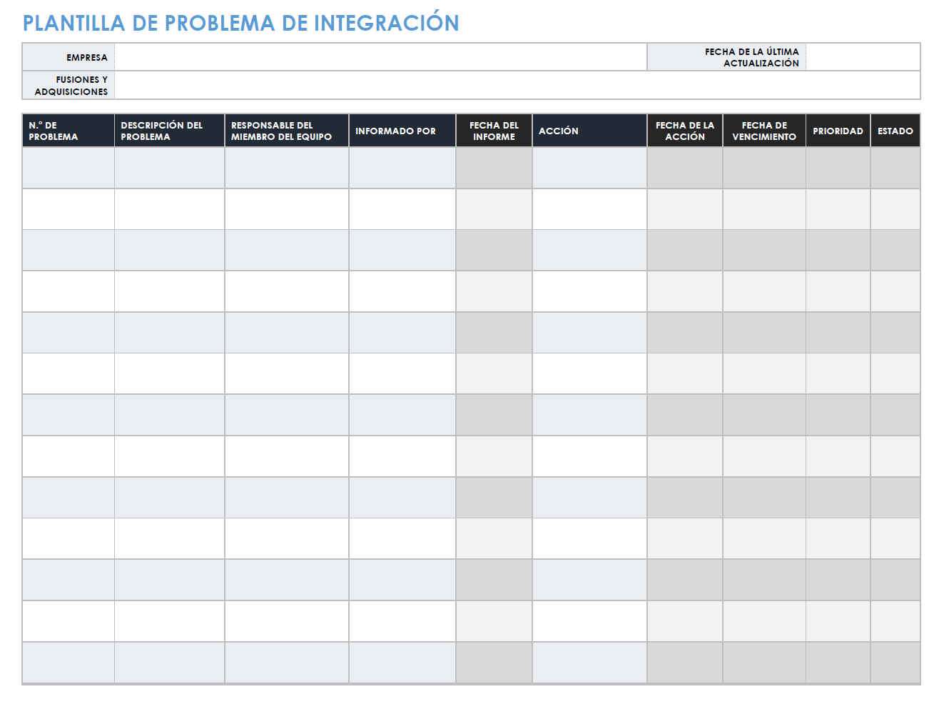 Plantilla de problema de integración