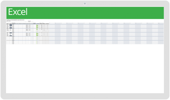 Plantilla de seguimiento de proyectos múltiples