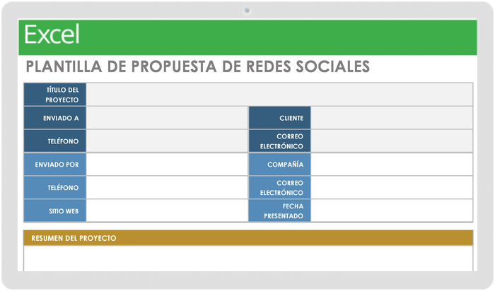 Plantilla de Propuesta de Redes Sociales