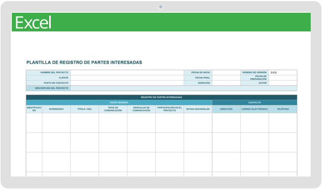 Registro de partes interesadas